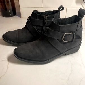 UGG leather booties, size 8.5, black